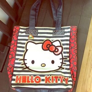 Hello Kitty | Loungefly Bag | Blue & White Stripes
